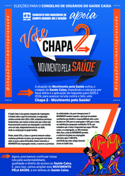 Eleição do Conselho de Usuários do Saúde Caixa: Vote Chapa 2 - Movimento pela Saúde
