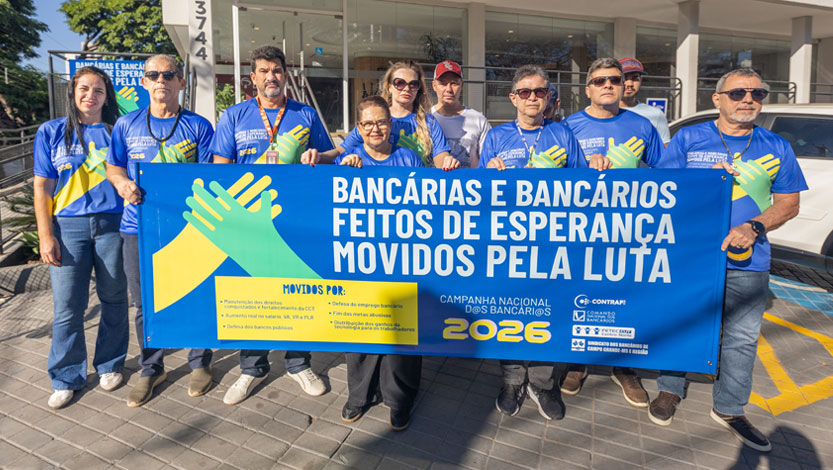 Dia Nacional de Mobilização marca lançamento da Campanha Nacional dos Bancários 2026 em Campo Grande